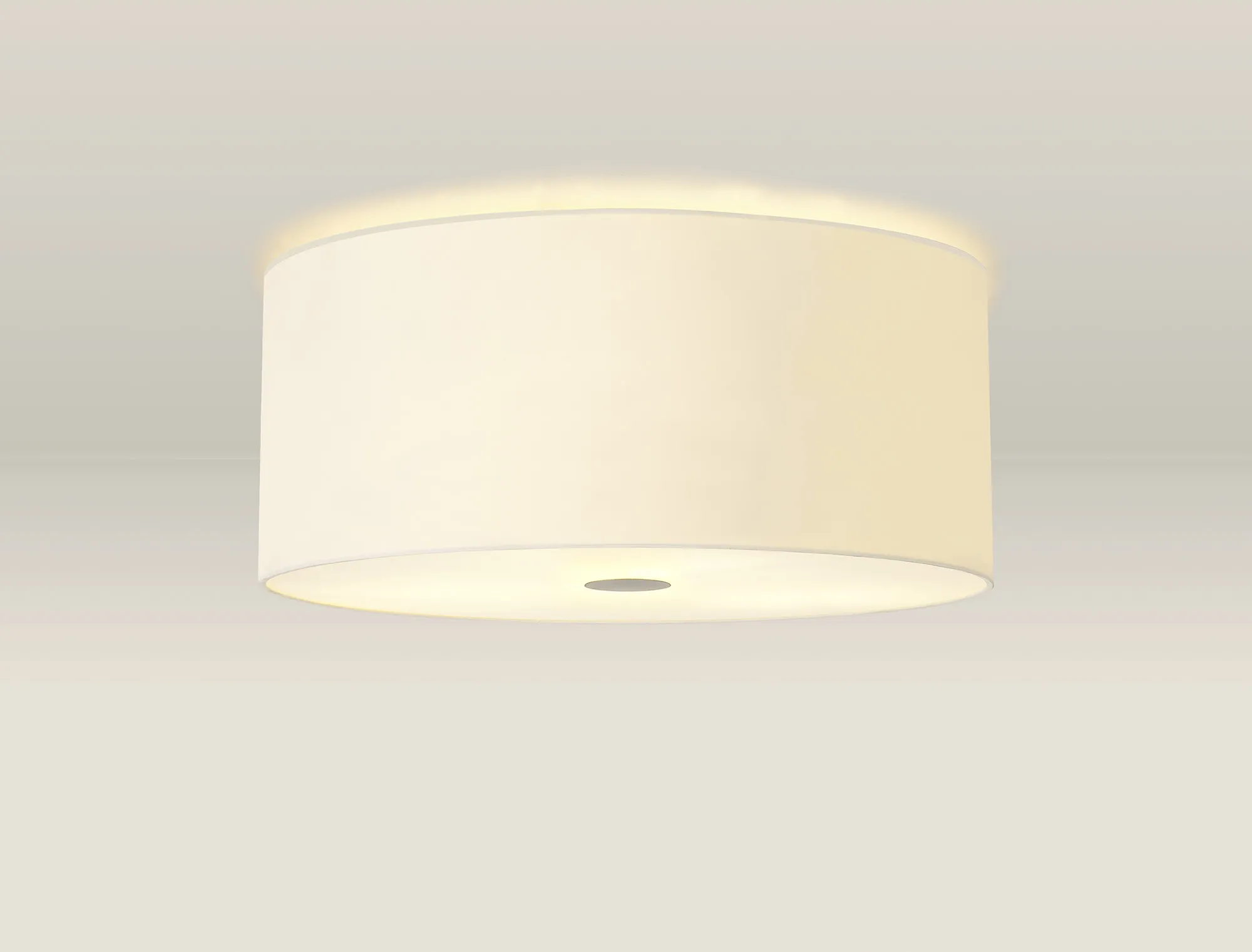 Baymont 50cm Flush 5 Light Ivory Pearl, Frosted Polished Chrome Detail Diffuser DK1073  Deco Baymont WH IV
